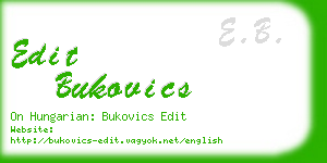 edit bukovics business card